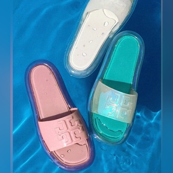 Tory Burch Bubble Jelly In Pink Slides Size 9B. - Picture 9 of 9